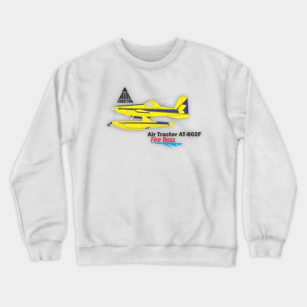 Air Tractor AT802F Fire Boss Crewneck Sweatshirt by GregThompson